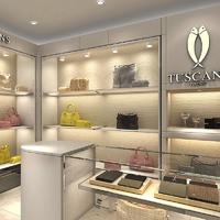 TUSCAN'S shoes  display showcase professional custom design
