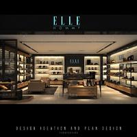 ELLE shoes  display showcase professional custom design